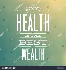 Stock vector a good health is the best wealth quote typographic background design 150652754 1