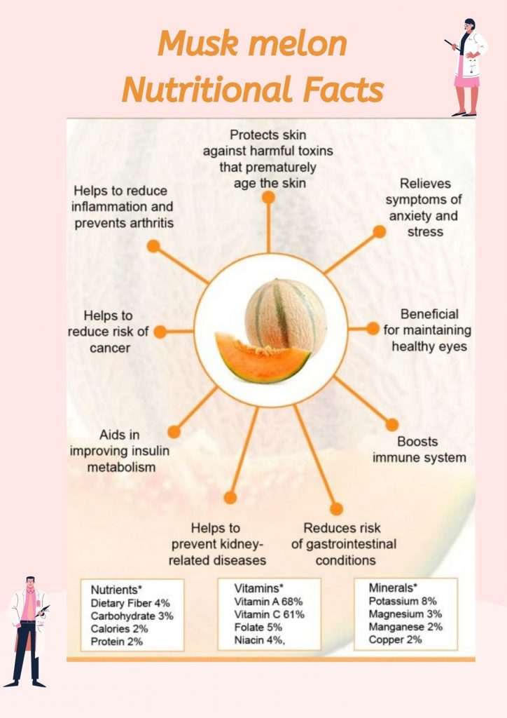 raodoctor.com Nutritional facts about Musk Melon fruit