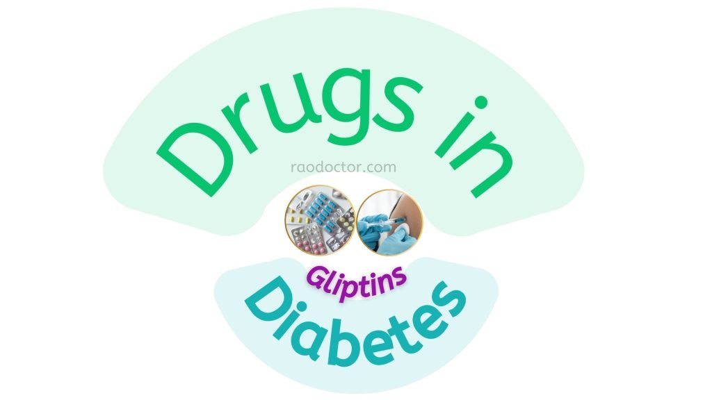 Feature image showing Gliptins as drugs in diabetes