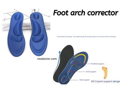 Foot arch corrector for flatfoot