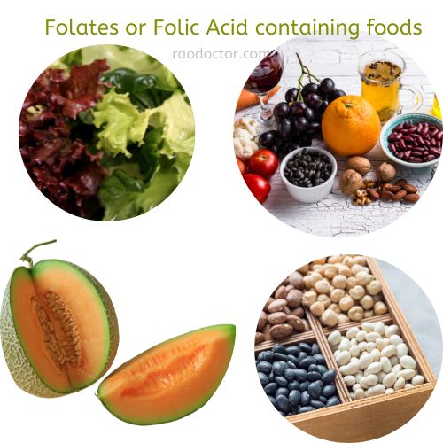 Vitamin M or Folates or Folic acid containing foods