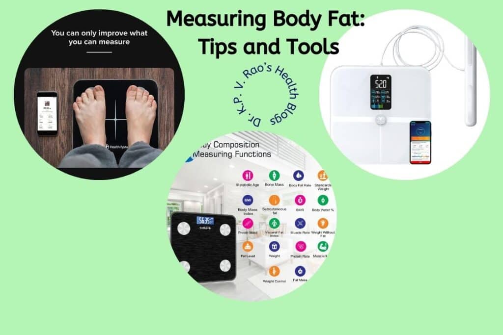 Image showing ways to measure body fats using smart scales.