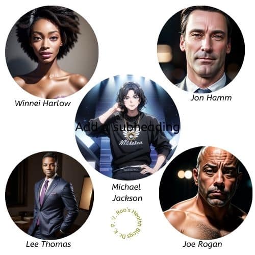 Picture showing 5 celebrities who have or had vitiligo