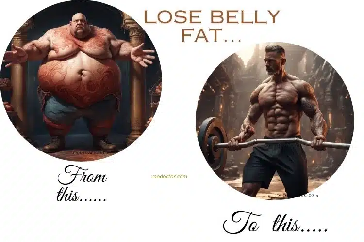 Image showing belly fat and good muscle mass