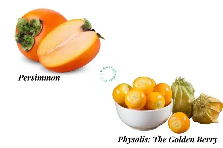 Persimmon and Physalis-The Golden Berry