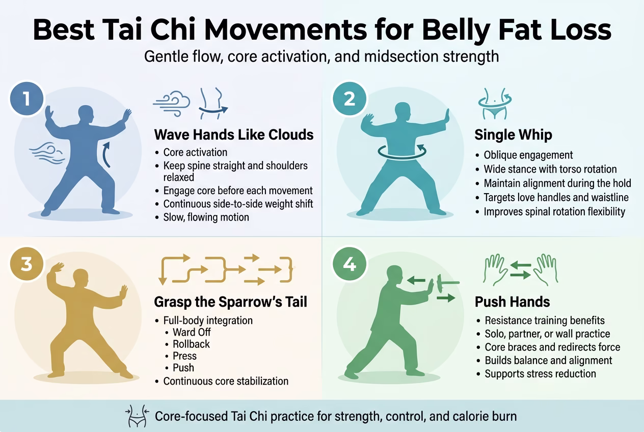 Best tai chi movements for belly fat loss